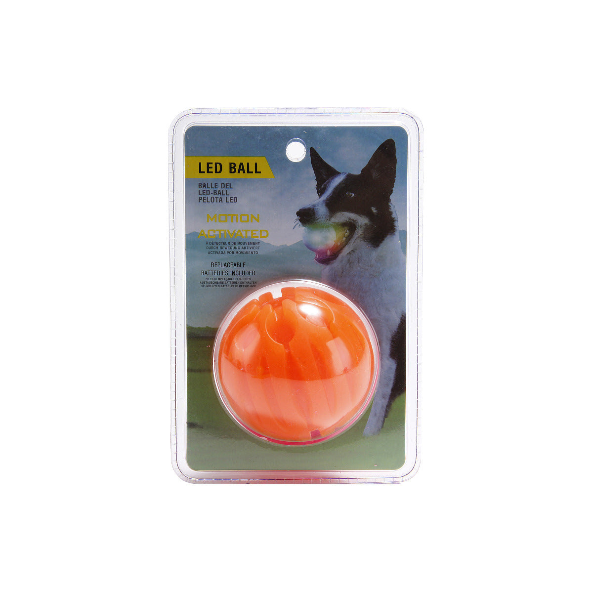 LED glowing pet dog biting ball